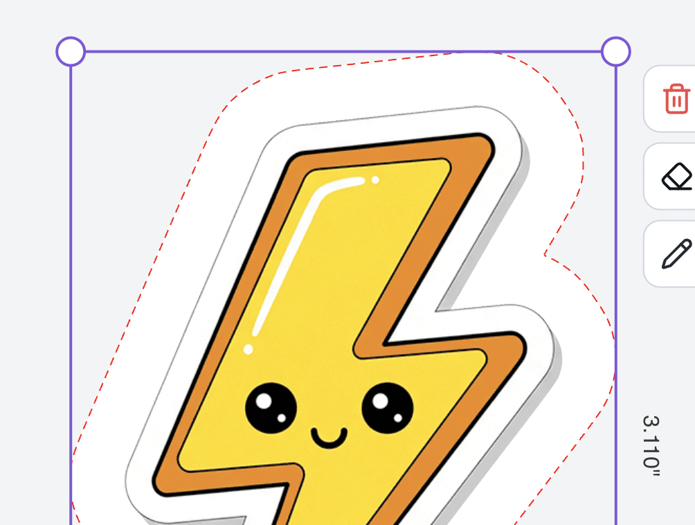 Sticker cut lines step A