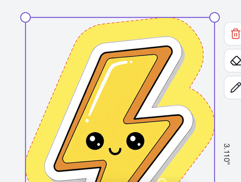 Sticker cut lines step B